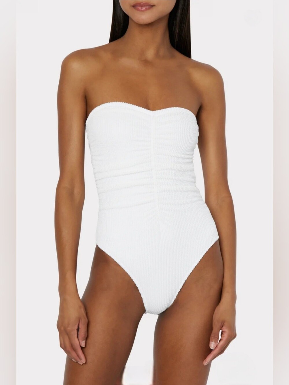 NWT Milly Textured Ruched One Piece Swimsuit. Sizes S, M, L - Picture 2 of 13
